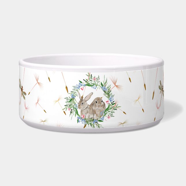 Aquarelle Bunnies Bowl Napf (Vorderseite)