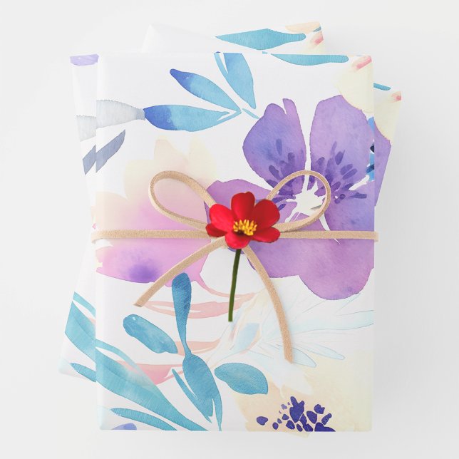 Aquarelle Flora  Geschenkpapier Set (Von Creator hochgeladen)