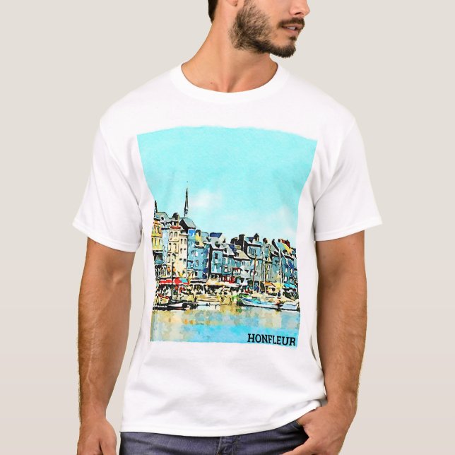 Aquarelle Honfleur T-Shirt (Vorderseite)