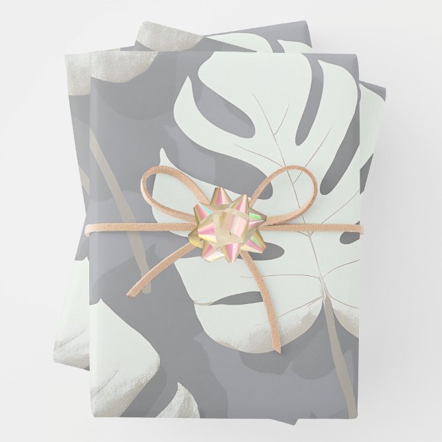 Aquarelle Monstera Geschenkpapier Set (Von Creator hochgeladen)