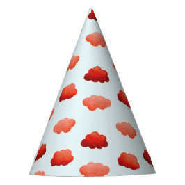 Aquarelle Orangenwolken Partyhütchen