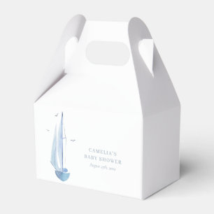 Aquarelle Sailboat Baby Dusche Ahoy Boy's Geschenkschachtel