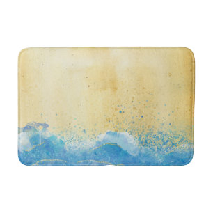 Aquarelle Sand und Wasser Strand Badematte