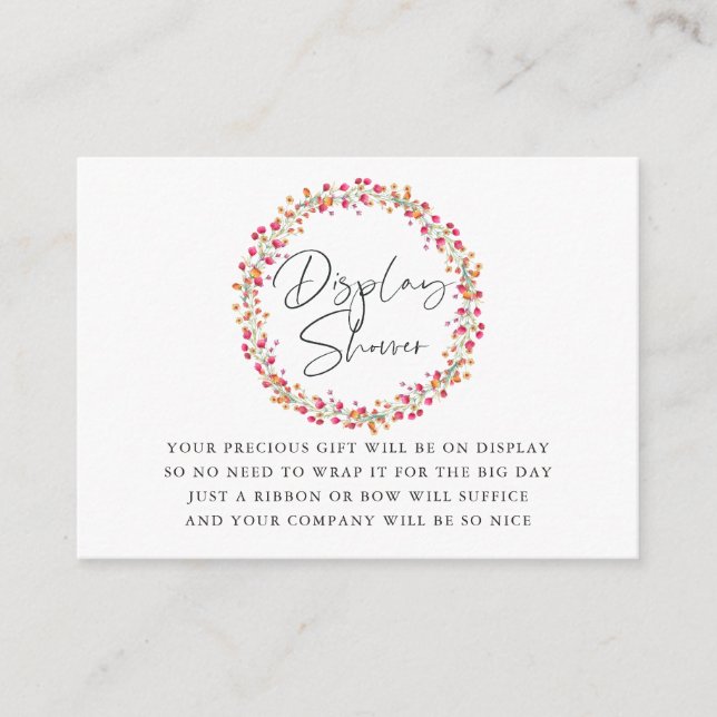 Aquarelle Wild Blume Kinderdusche Begleitkarte (Vorderseite)