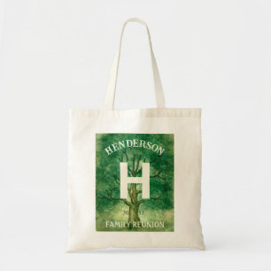 Aquarelleiche Rustic Family Wiedersehen Monogram Tragetasche