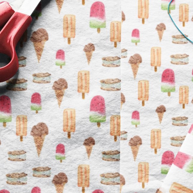 Aquarelleis Creme & Popsicles Popcorn Seidenpapier (Von Creator hochgeladen)