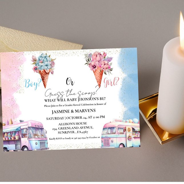 Aquarelleis Raten Sie das Geschlecht offen Einladung (Von Creator hochgeladen)