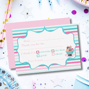 Aquarelleis Sundae Geburtstagsfilme im Dankeschön Dankeskarte