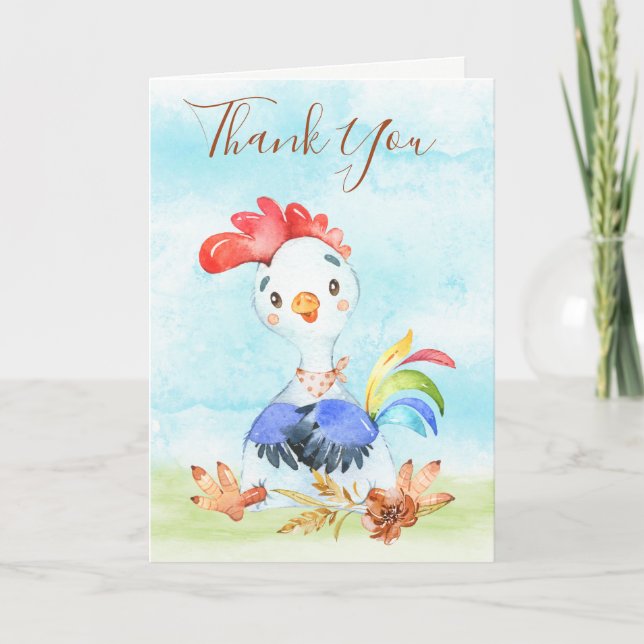 Aquarellenbauernhof Karte (Vorderseite)