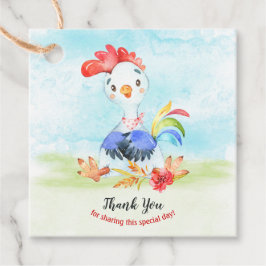 Aquarellenbauernhof Vielen Dank Geschenkanhänger