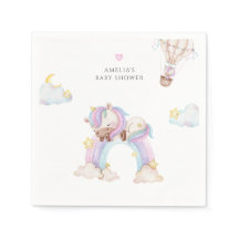 Aquarellenbogen Einhorn Stars Kinderdusche