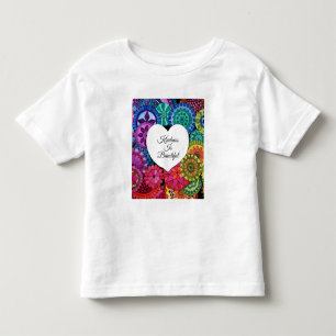 Aquarellenbogen Mandala mit Herz Kleinkind T-shirt