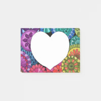 Aquarellenbogen Mandala mit Herz