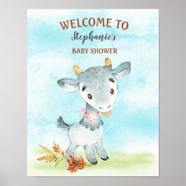 Aquarellenduschfarm Poster