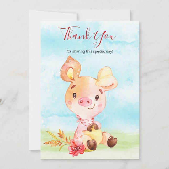 Aquarellenfarm Vielen Dank Dankeskarte (Vorderseite)