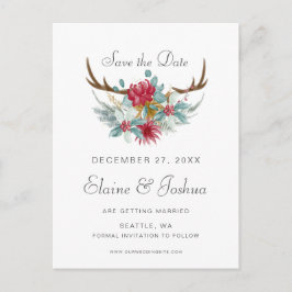 Aquarellenflechter Save the Date Ankündigungspostkarte