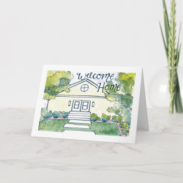 Aquarellenkarte Dankeskarte (Vorderseite)