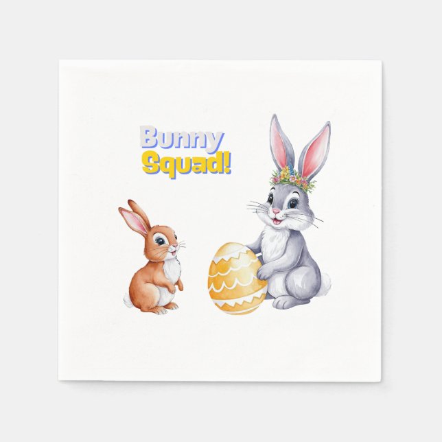 Aquarellenkarte Osterkarte für den Frühlingsurlaub Serviette (Vorderseite)