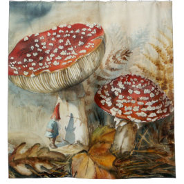 Aquarellenzwerg Duschvorhang