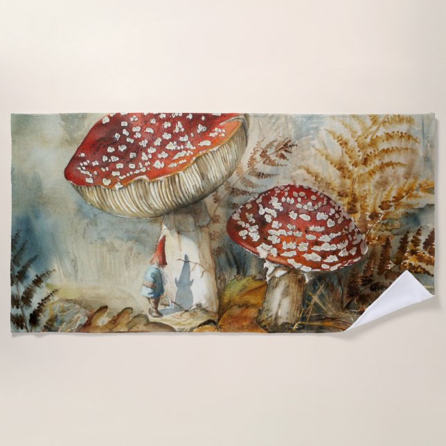 Aquarellenzwerg Strandtuch (Vorderseite)