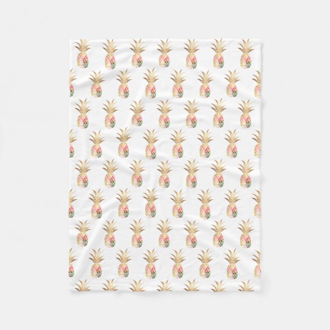 Aquareller Ananas Fleece Blanket (Vorderseite)