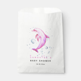 Aquareller-Delphin-Babydusche Geschenktütchen
