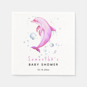 Aquareller-Delphin-Babydusche Serviette