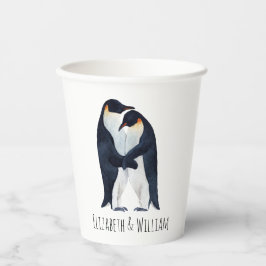 Aquareller Emperor Pinguine Coupname Pappbecher