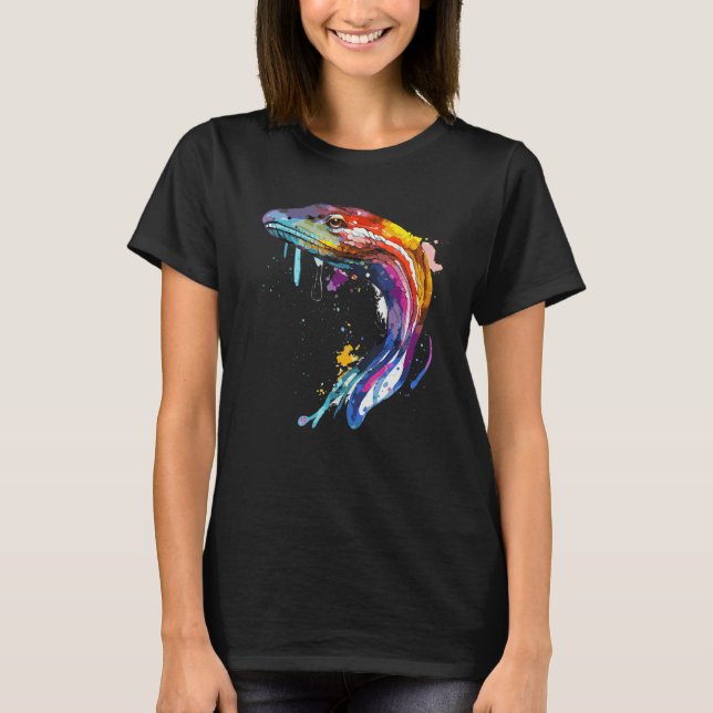 Aquareller Fisch im Freien T-Shirt (Vorderseite)