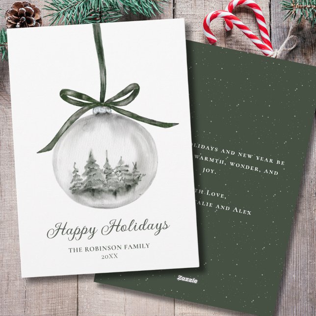 Aquareller Frohsinn Feiertage Weihnachtsschmuck Feiertagskarte (Von Creator hochgeladen)