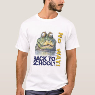 Aquareller Funny Back-to-School Alligator T-Shirt