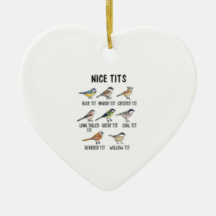 Aquareller Funny Bird Lover Keramik Ornament