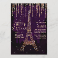 Aquareller Glitzer Paris Eiffelturm Süß 16