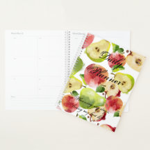 Aquareller Herbst Äpfel Tagesplaner / Journal