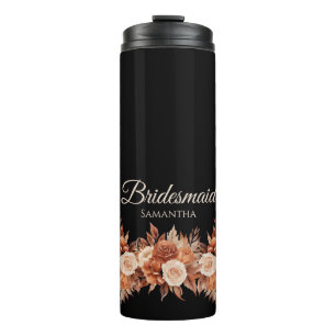 Aquareller Herbst Elegance Brautjungfrau - Thermosbecher