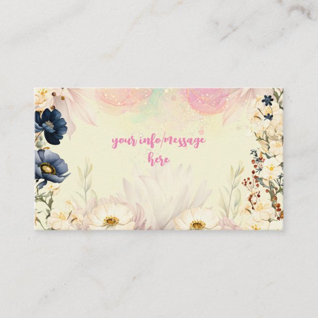 Aquareller-Kindergeburtstag im Garten Begleitkarte (Vorderseite)