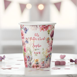 Aquareller-Kindergeburtstag im Garten Pappbecher