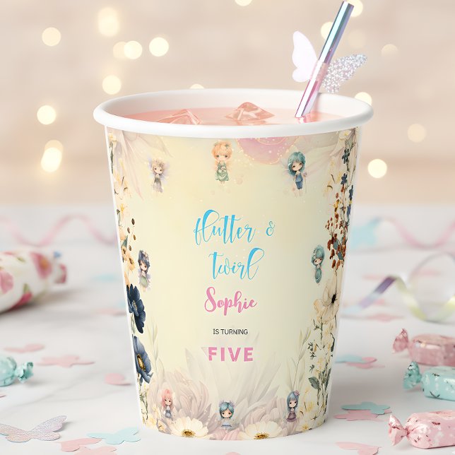 Aquareller-Kindergeburtstag im Garten Pappbecher (Von Creator hochgeladen)