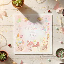 Aquareller-Kindergeburtstag im Garten Serviette