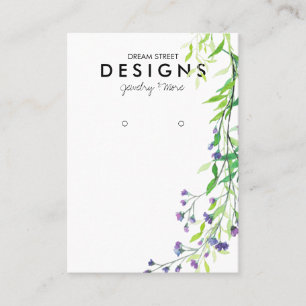 Aquareller-Lavendel-Erd-Display-Karte Visitenkarte