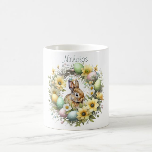 Aquareller Ostern Personalisiert Kaffeetasse (Mittel)