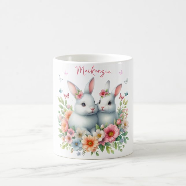 Aquareller Ostern Personalisiert Kaffeetasse (Mittel)