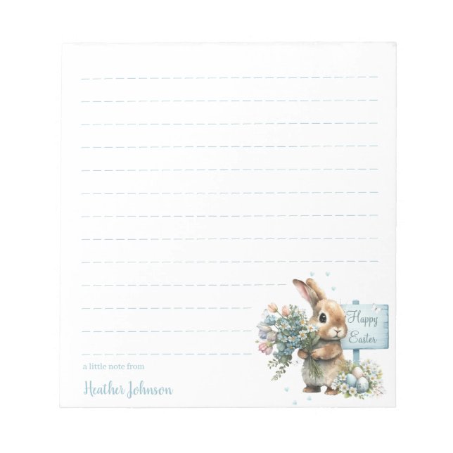 Aquareller Ostern Personalisiert Notizblock (Vorderseite)