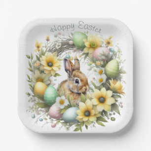 Aquareller Ostern Personalisiert Pappteller