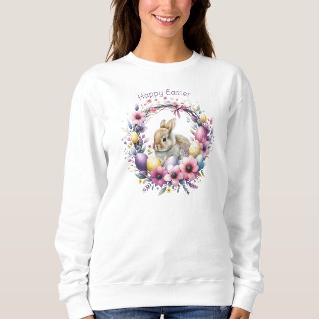 Aquareller Ostern Personalisiert Sweatshirt (Vorderseite)