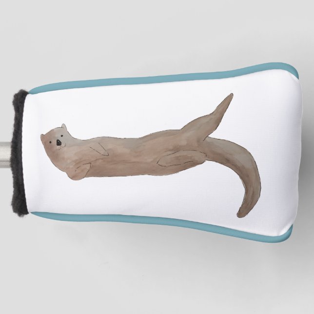 Aquareller Ozean Animal Sea Otter Golf Headcover (Vorderseite)
