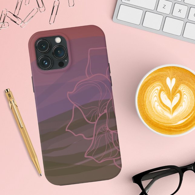 Aquareller Sonnenuntergang über Gebirge Case-Mate iPhone Hülle (Von Creator hochgeladen)