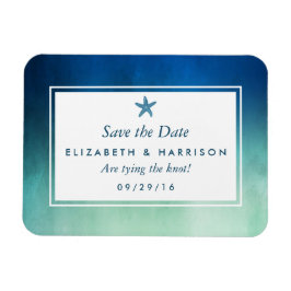 Aquareller Starfish Beach Save the Date Magnet