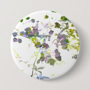 Aquareller Stil romantische Blume Blumendesign Button