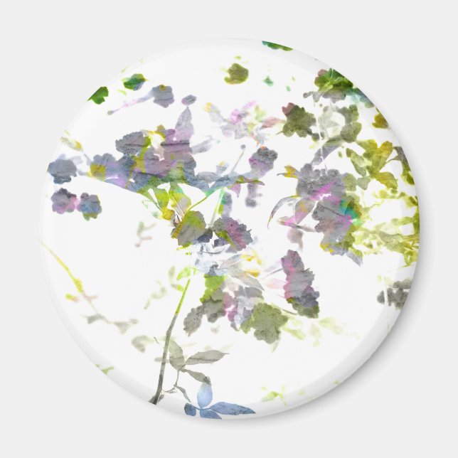 Aquareller Stil romantische Blume Blumendesign Magnet (Vorne)